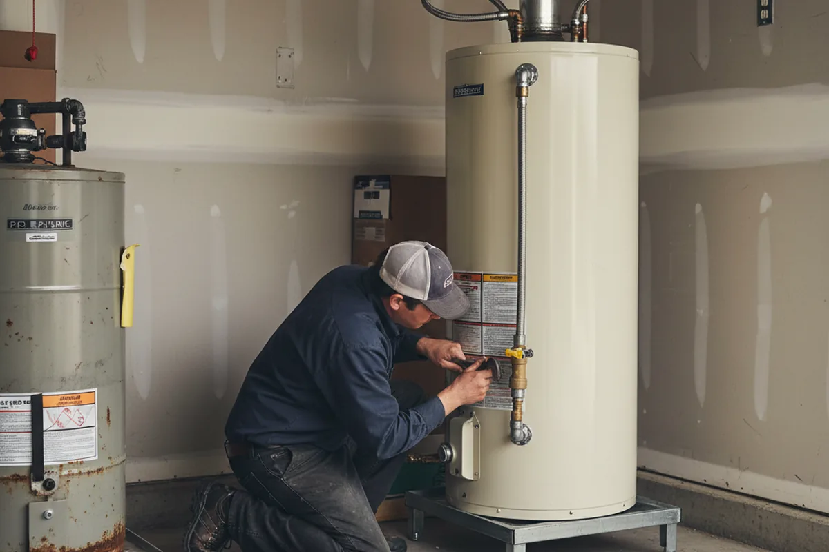 Water heater and shutoff valve replacement in Lorimor